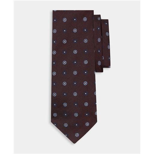 Brooks Brothers micro flower silk tie burgundy