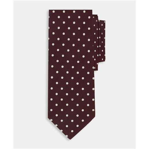 Brooks Brothers polka dot silk tie burgundy
