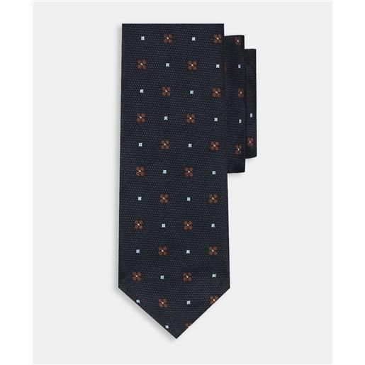 Brooks Brothers micro effect silk tie navy