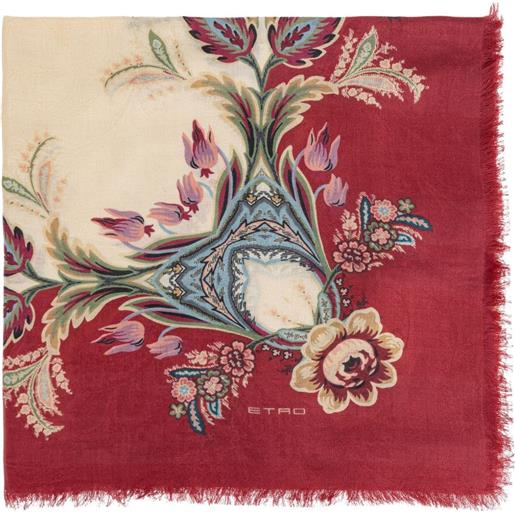 ETRO foulard con stampa a fiori - rosso