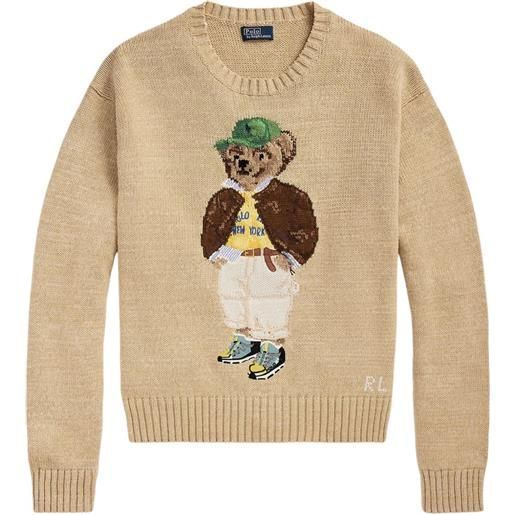 Polo Ralph Lauren maglione polo bear - toni neutri