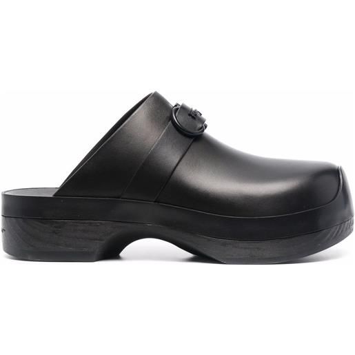 Ferragamo clogs gancini - nero