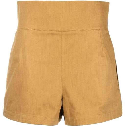 Ferragamo shorts sartoriali a vita alta - giallo
