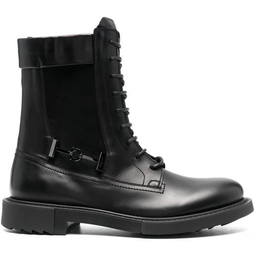 Ferragamo anfibi in pelle 40mm - nero