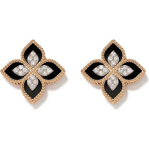 Orecchini Pendenti In Oro 18 Kt Con Contorno Di Diamanti E Punto Luce "Kate" - Gemme - Foto 5