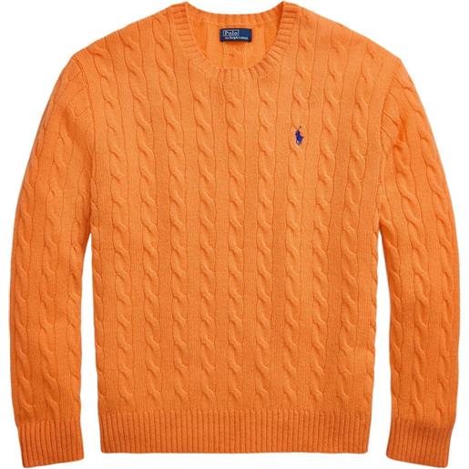 Polo Ralph Lauren maglione con lavorazione intrecciata - arancione