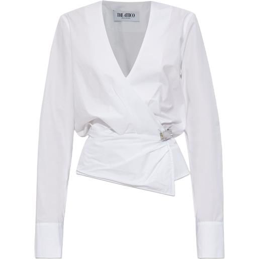 The Attico blusa a portafoglio - bianco