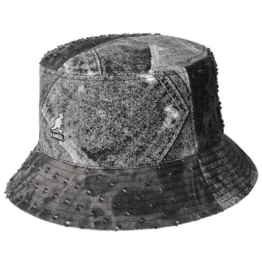 Kangol cappello da pescatore denim mashup donna/uomo - sole estivo di tessuto estate primavera/estate - m (56-57 cm) antracite