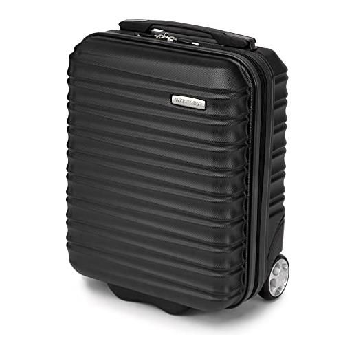 WITTCHEN groove line valigia da viaggio, da cabina a mano, rigida in abs con 2 ruote, serratura a combinazione, maniglia telescopica, piccolo, (a x l x p): 40 x 30 x 20 cm ryanair/ita airways/easy. Jet