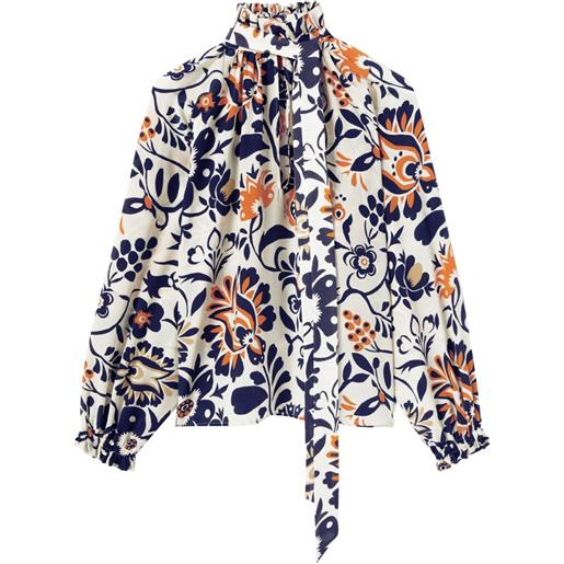 La DoubleJ blusa cerere a collo alto - bianco