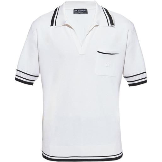 Dolce & Gabbana top con dettaglio a righe - bianco