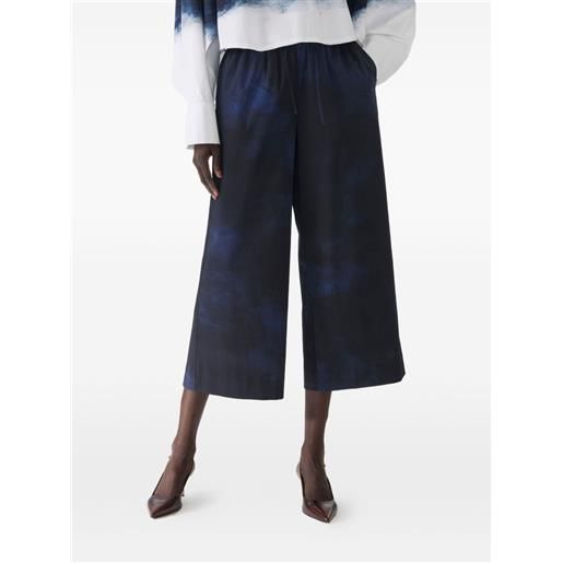 Jason Wu Collection pantaloni con fantasia tie dye - blu