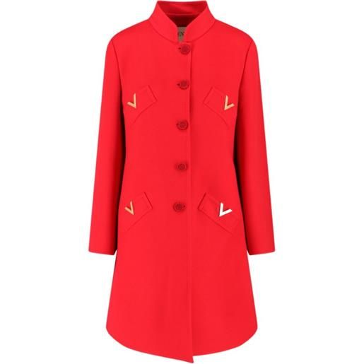 Valentino Garavani cappotto vgold con bottoni - rosso