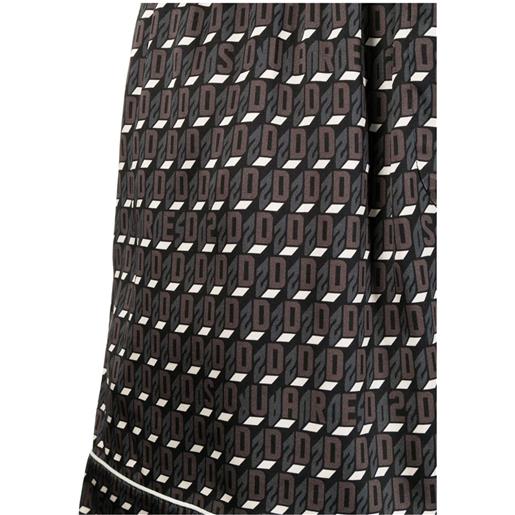 DSQUARED2 costume da bagno con stampa - marrone