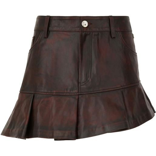 GCDS minigonna plissettata - rosso