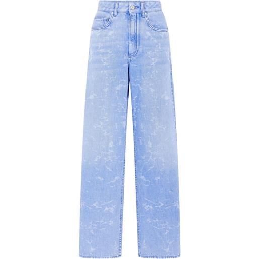 Rabanne jeans con effetto schiarito - blu