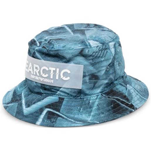 Emporio Armani cappello bucket con stampa - blu
