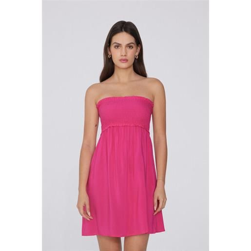 Tezenis vestito corto a fascia punto smock tela viscosa donna rosa