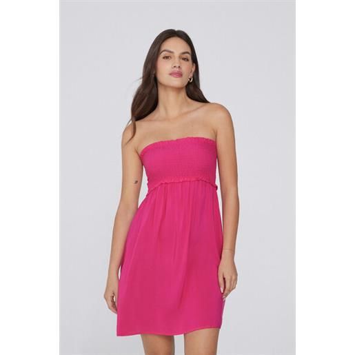 Tezenis vestito corto a fascia punto smock tela viscosa donna rosa