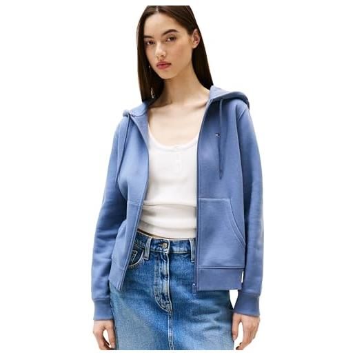 Tommy Jeans donna felpa con zip e cappuccio, bianco (ecru), xs