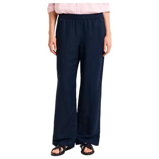 GANT rel linen blend pull on pants pantaloni, blu-evening blue, 58 donna