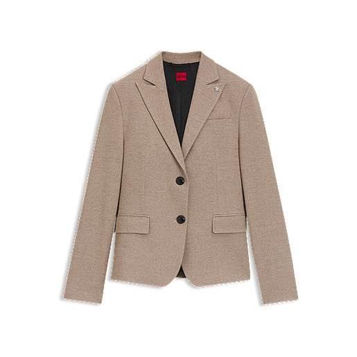 Blazer Ufficio Donna Grigio A Righe - Set 2 Pezzi Slim Con Gonna Mini E Tasche Eleganti - Foto 2