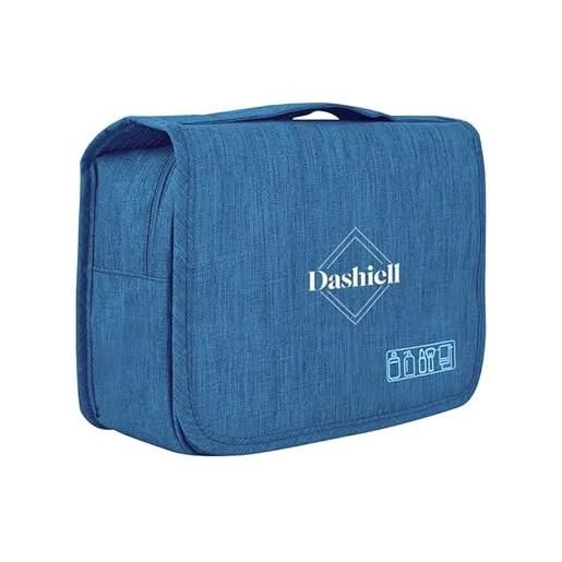 LoLaTide beauty case da viaggio borsa da toilette da appendere personalizzata per uomo e donna borsa da viaggio per toilette con logo e nome (blu)