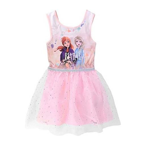 NADA HOME abito bambina disney frozen vestitino stampato con gonna tulle brillantini 4064