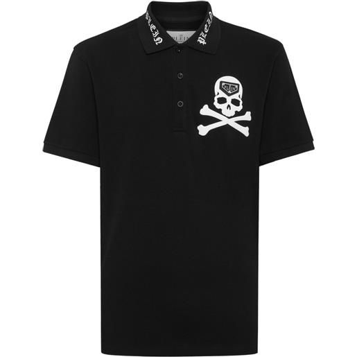 Philipp Plein polo skull & bones - nero