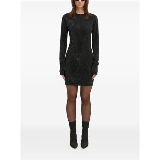 VETEMENTS abito corto con strass - nero