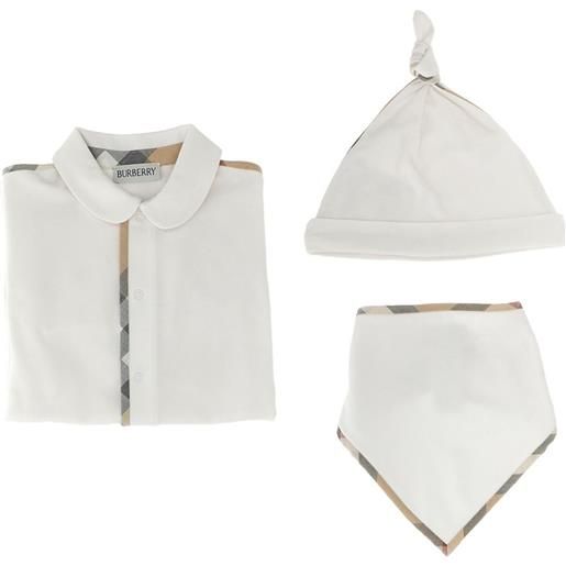 Burberry Kids set tutina hamilton - bianco