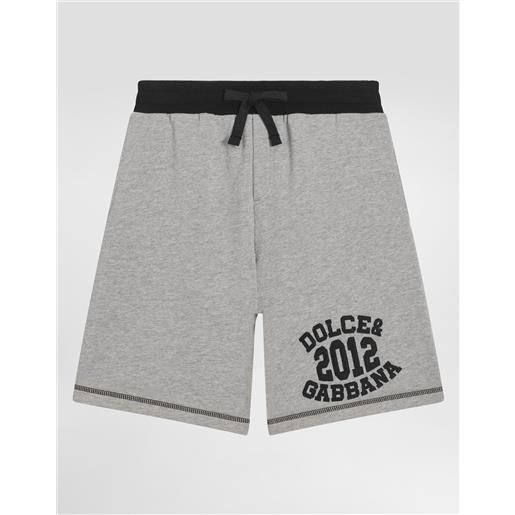 Dolce & Gabbana bermuda in felpa con ricamo dolce&gabbana