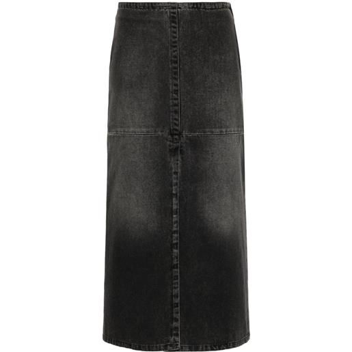 MM6 Maison Margiela gonna midi denim - grigio