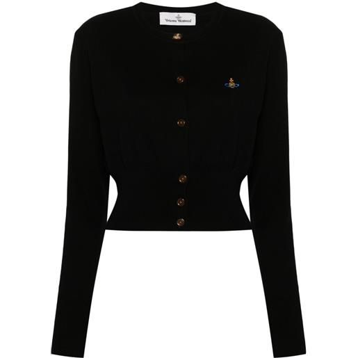 Vivienne Westwood cardigan con ricamo orb - nero