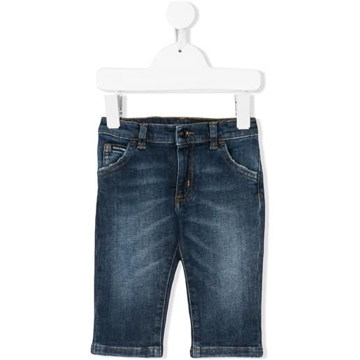Dolce & Gabbana Kids jeans con design con cinque tasche - blu