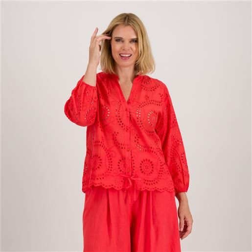 Palazzo Moda camicia coreana in pizzo sangallo