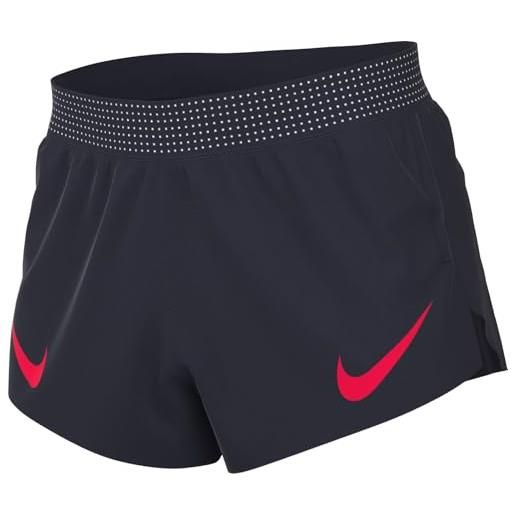 Nike shorts da running con slip foderati 10 cm dri-fit adv aeroswift - uomo, obsidian/bright crimson, fn3352-451, m