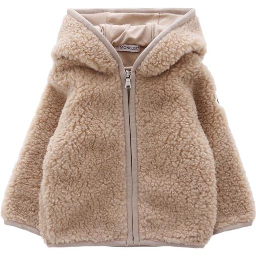 Moncler Enfant cappotto con applicazione - toni neutri