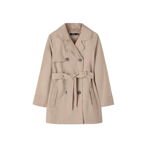 NAME IT cintura trench da ragazza, savannah tan, 152