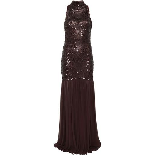Atu Body Couture abito con paillettes - marrone