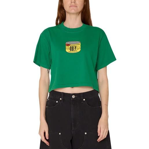 Obey t-shirt canned rage weekend crop