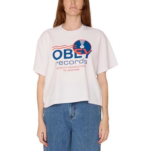 Obey t-shirt Obey records sound waves raegan