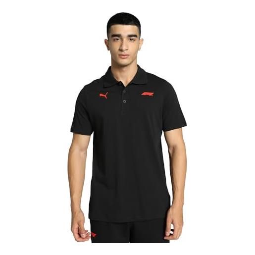 PUMA polo di formula 1 essentials con logo piccolo - uomo - nero - taglia: m