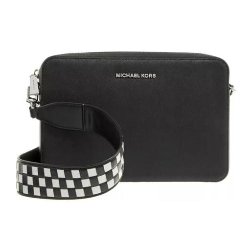 Michael Kors 32r3sj6c3t-012 jet set lg ew crossbd donna blk/opticwht taglia unica