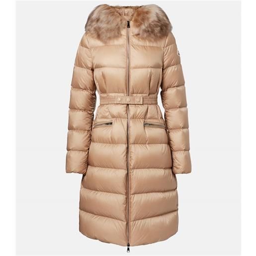 Moncler piumino boedic con shearling