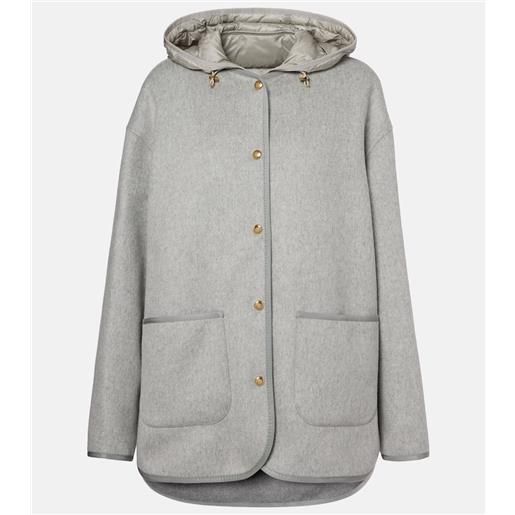 Moncler piumino in lana e cashmere