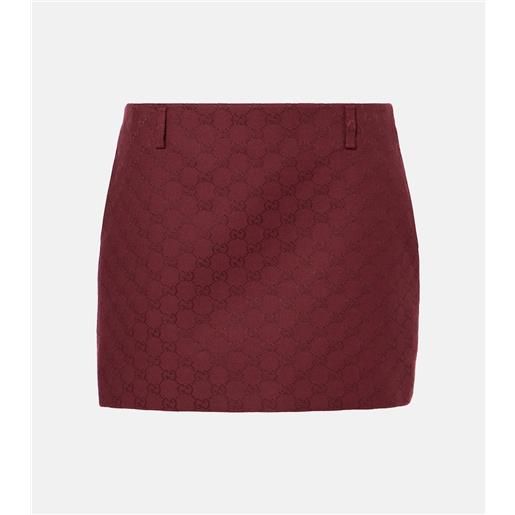 Gucci minigonna in canvas gg