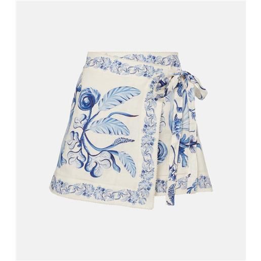 Agua by Agua Bendita pareo luna in lino con stampa