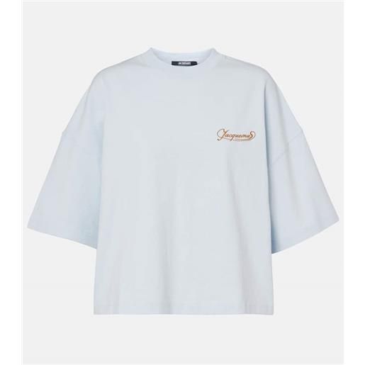 Jacquemus t-shirt cropped corto in cotone