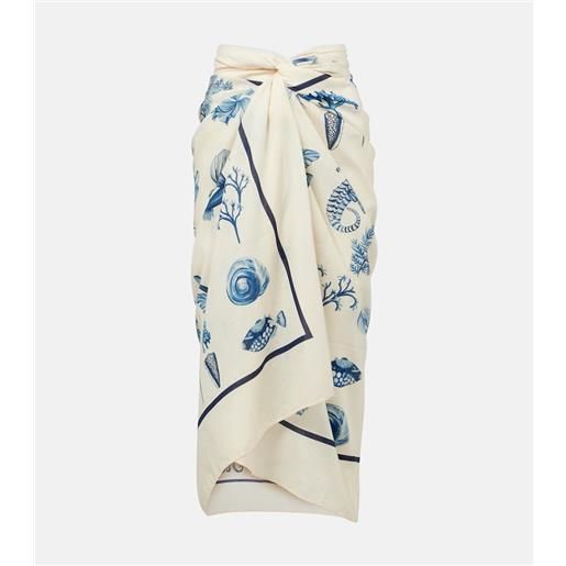 Agua by Agua Bendita pareo lavanda in cotone e seta